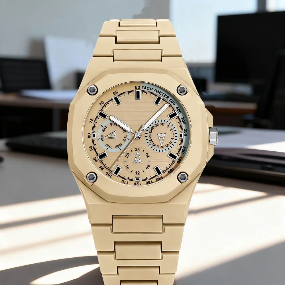 1-piece new watch, polygonal dial, fashionable and trendy accessory for outfit coordination, with a premium feel