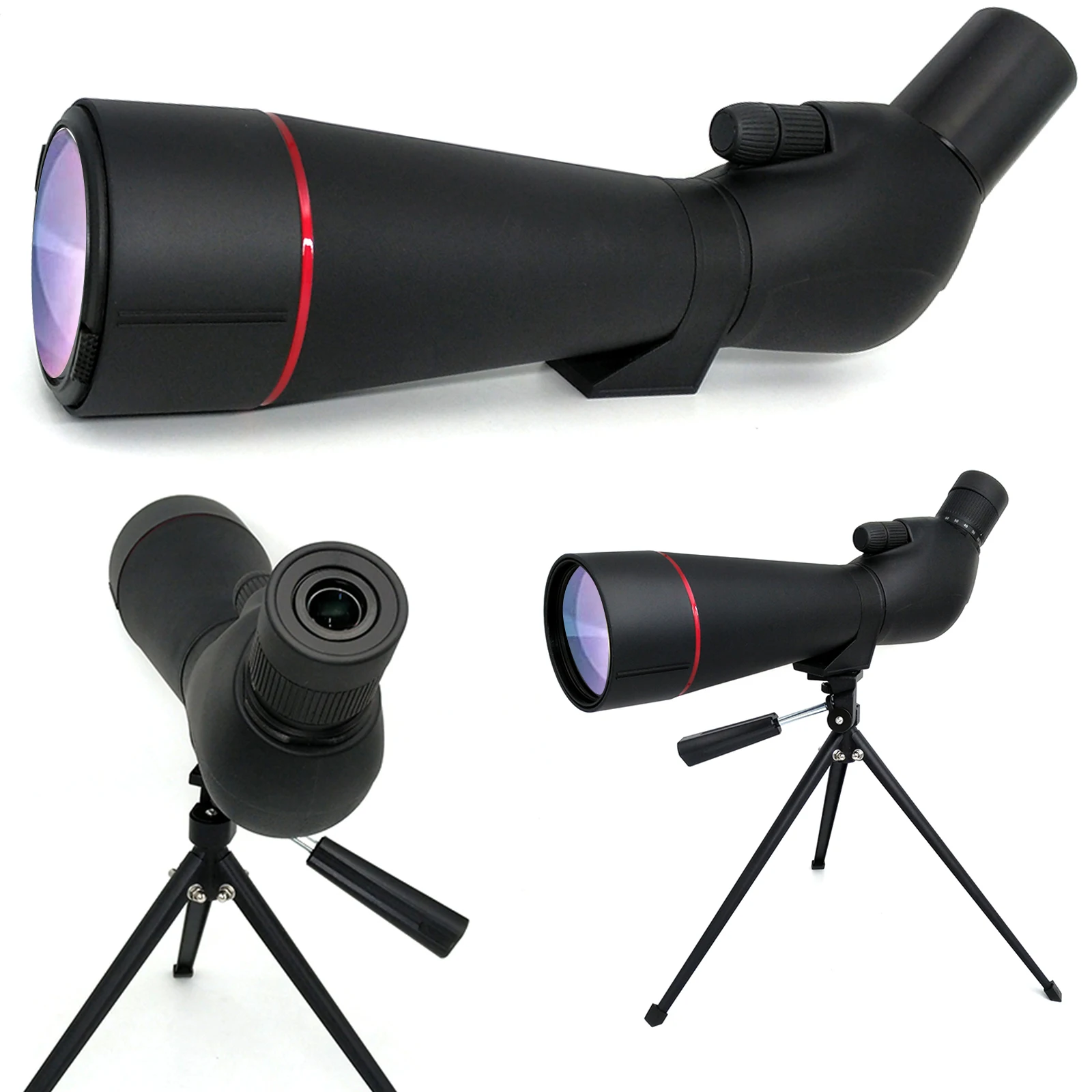 CE approved Hollyview HD 20-60X80 Zoom Bird Watching Spotting Scope Optical Pipes with Tripod SmartPhone Adapter