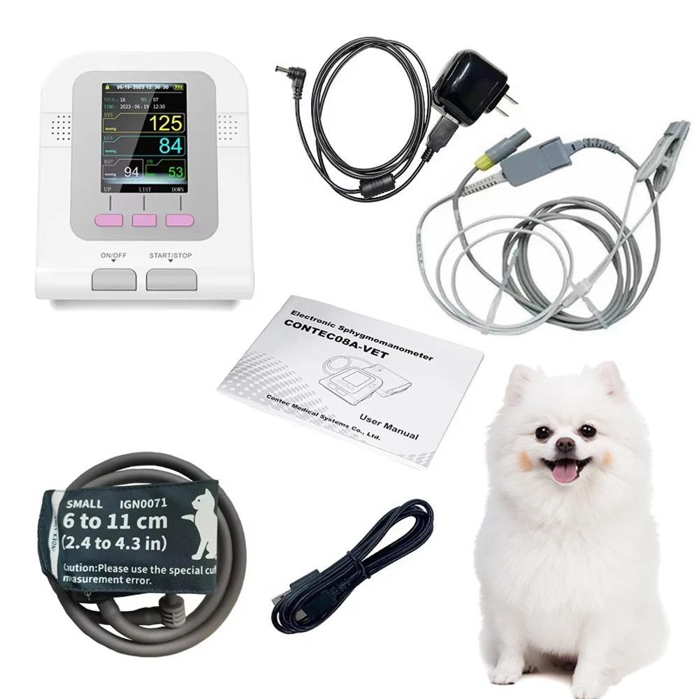 Contec08a Dierenarts Gebruik Elektronische Sfygmomanometer Digitale Bloeddruk Veterinaire Dierenarts Gebruik Monitor Hond Kat Paard Etc