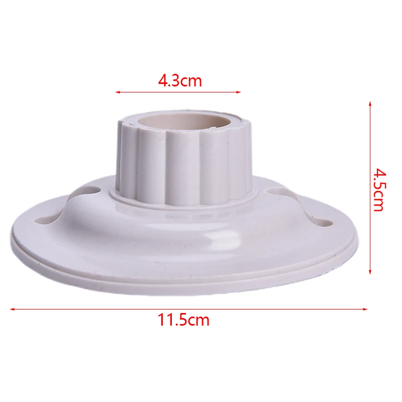 1pc E27 LED Light Bulb Holder Round Socket E27 Base Hanging Lamp Socket Screw Base Plastic Accessories