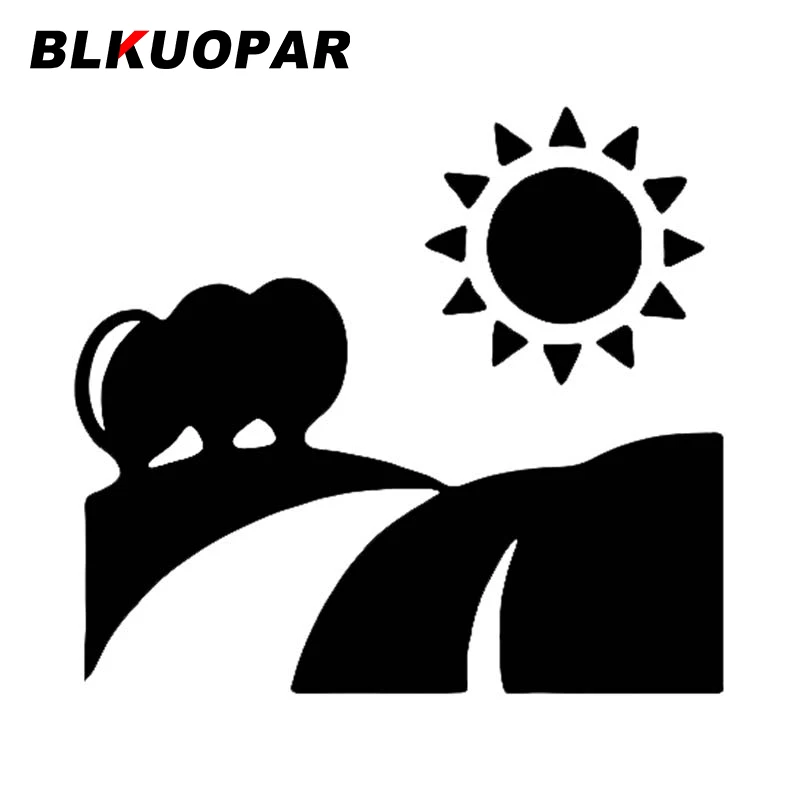 

BLKUOPAR Sunset Boulevard Silhouette Car Stickers Vinyl Material Decals Car Accessories Trunk Skateboard Waterproof DIY Goods