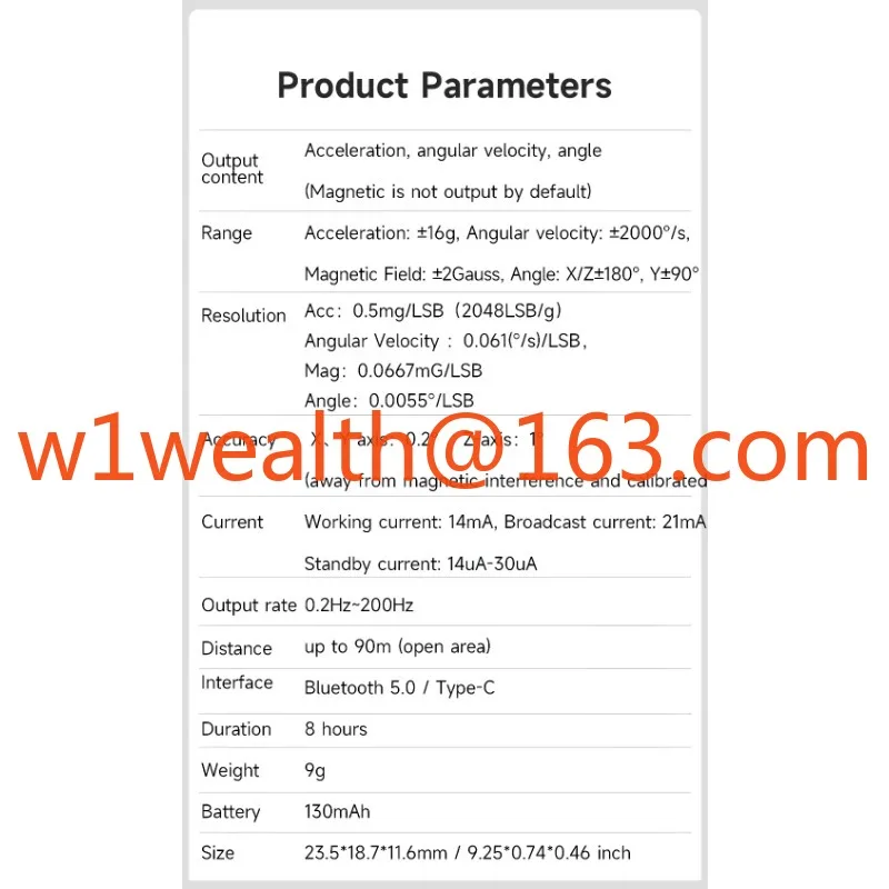 Picture 6: WT9011DCL Bluetooth 5.0 50m Inclinometer Electronic Compass, Accelerometer, Gyroscope, Angle IMU Sensor for Arduino