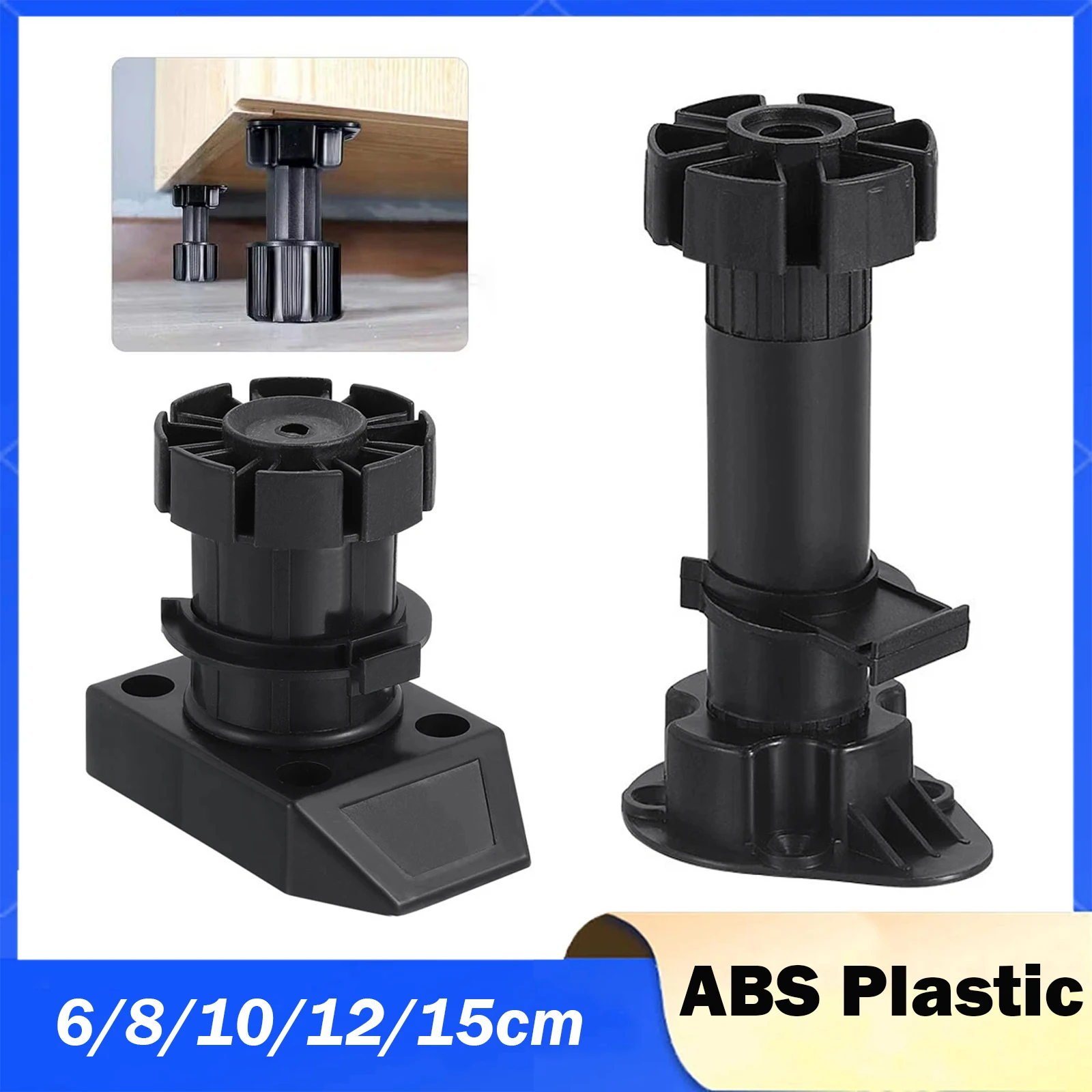 1Pcs Adjustable Height Cupboard Foot Cabinet Leg for Kitchen Bathroom 80mm(to 110mm) /100mm(to 130mm)/ 120mm(to 160mm)