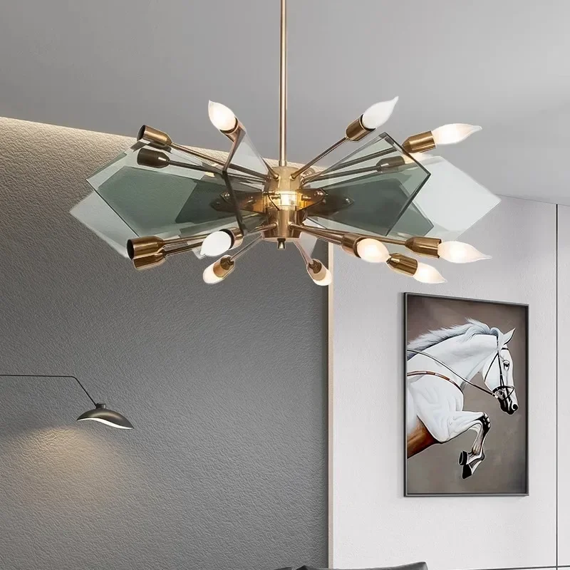 

Светодиодная потолочная лампа Golden Satellite: современный подвесной светильник для гостиной, кухни, столовой и декора ресторана