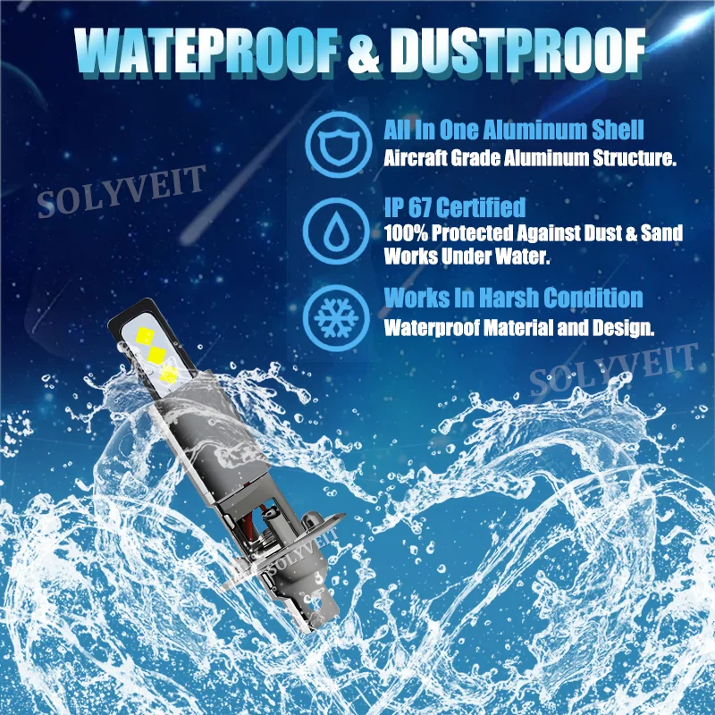 Ip67 à prova de choque configuração rápida ampla faixa de iluminação h1 h7 led farol alto baixo feixe para peugeot 307 2000 2001 2002 2003 2004