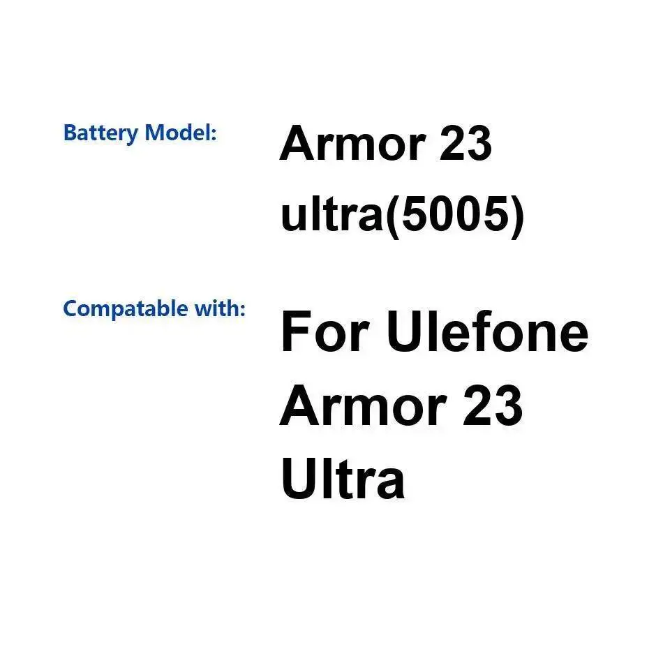 

2640Mah Mobile Phone Battery For Ulefone Armor 23 Ultra 5005 Good Low-Temperature Performance