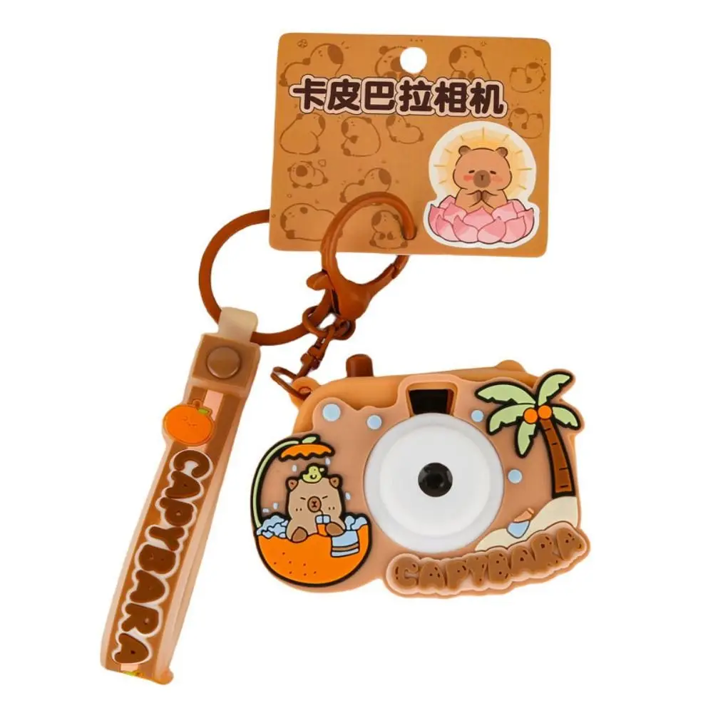 Pvc Capybara Projectie Camera Sleutelhanger Cartoon Opknoping Ornament Tas Hanger Cadeau Capybara Anime Sleutelhanger Tas Accessoires