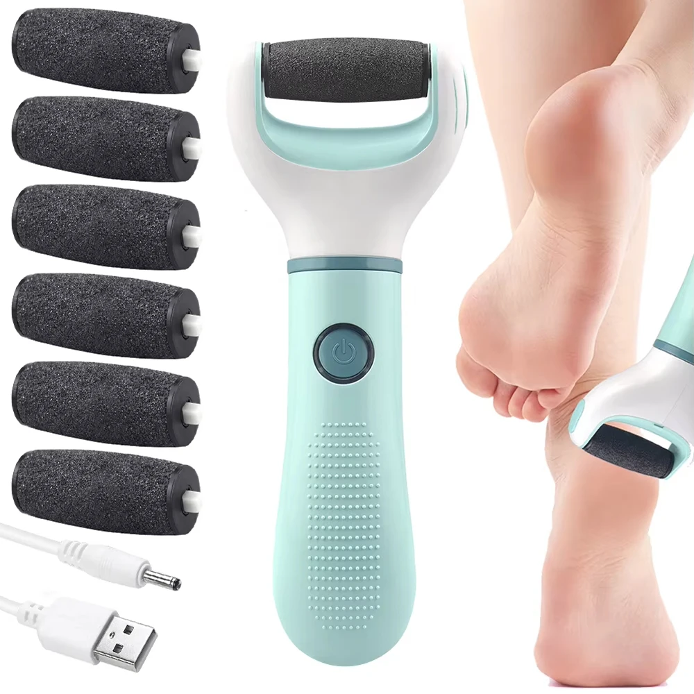 แฟ้มเท้าไฟฟ้า Pedicure เครื่องแคลลัส Remover ชาร์จส้นเท้า Cracked Dead Skin Scrubber Polisher เครื่องบดเครื่องมือ