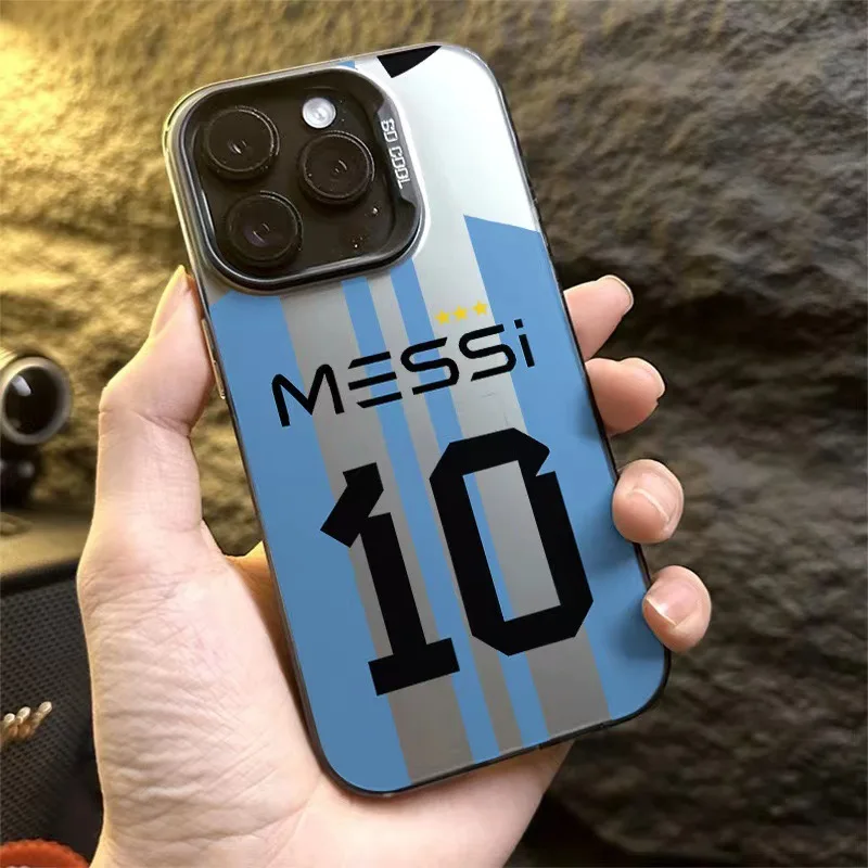 Luxury Hot Messi Soccer Theme Pattern Print Protective Anti-Fall Phone Case For Iphone Series Gift For for IPhone 12 13 14 15 16