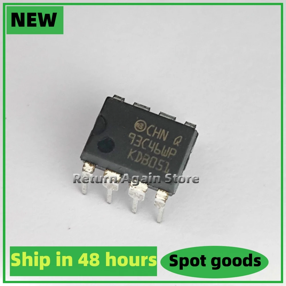 10PCS/LOT 93C46WP DIP-8 NEW ORIGINAL EEPROM Memory chip M93C46-WBN6P