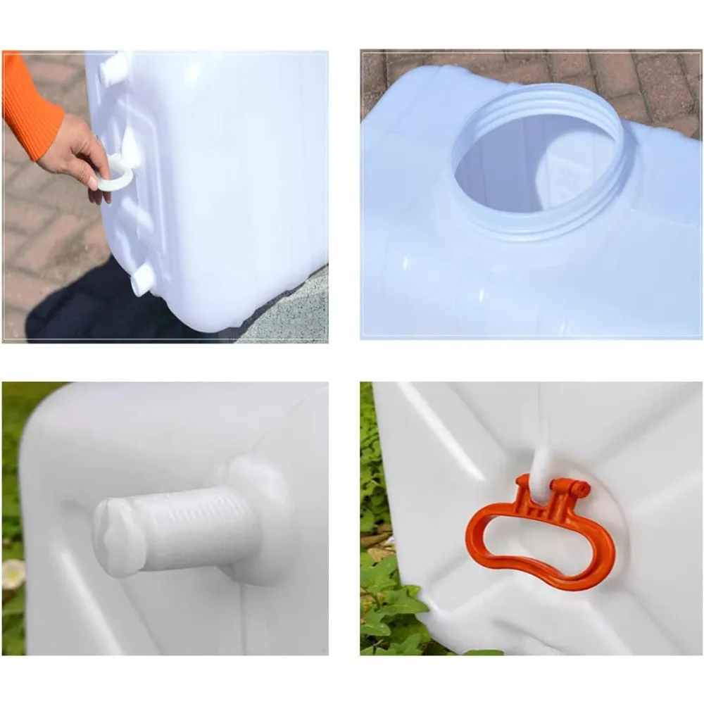 Large plastic water storage tank Emergency water storage tank 50L/80L/110L/200L camping hiking water storage tank Multi-function