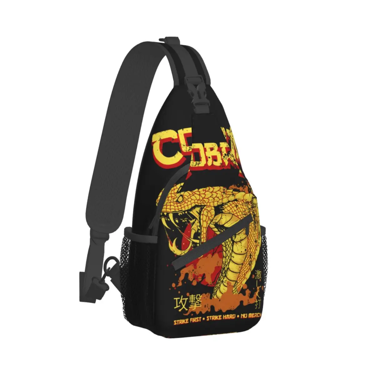 Cobra Kai Crossbody Bag Sports Orange Grunge Chest Bag Unisex Women Man Fashion Shoulder Backpacks Travel