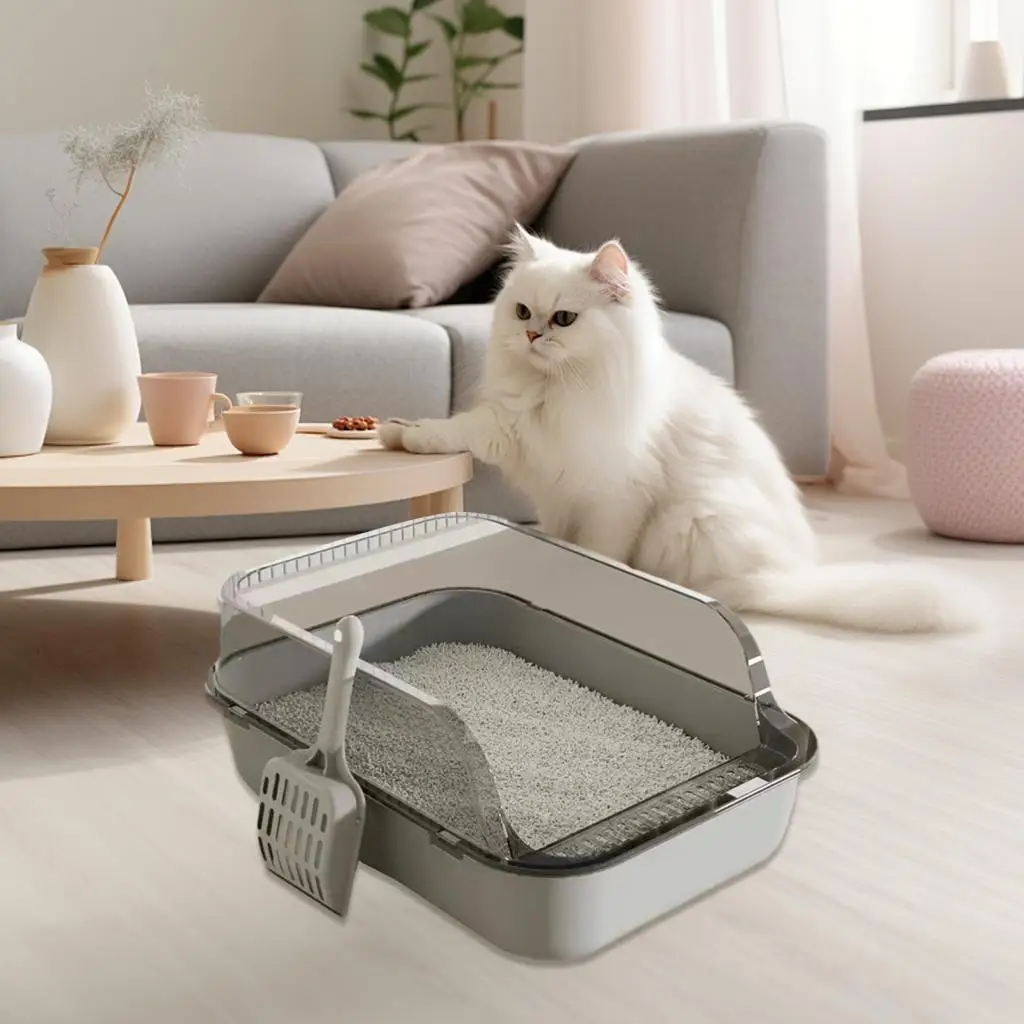 Kitten Anti Splash Toilet Cat Litter Box Litter Tray Indoor Bedpans  Open Top Cat Litter Box Pet Litter Box Cat Supplies