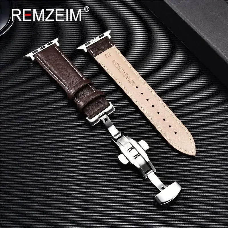 Leather Strap for Apple Watch Band 45mm 41mm 44mm 40mm 42mm 38mm Ultra 49mm Watchband for Iwatch Series 8 7 SE 6 5 4 3 Bracelet