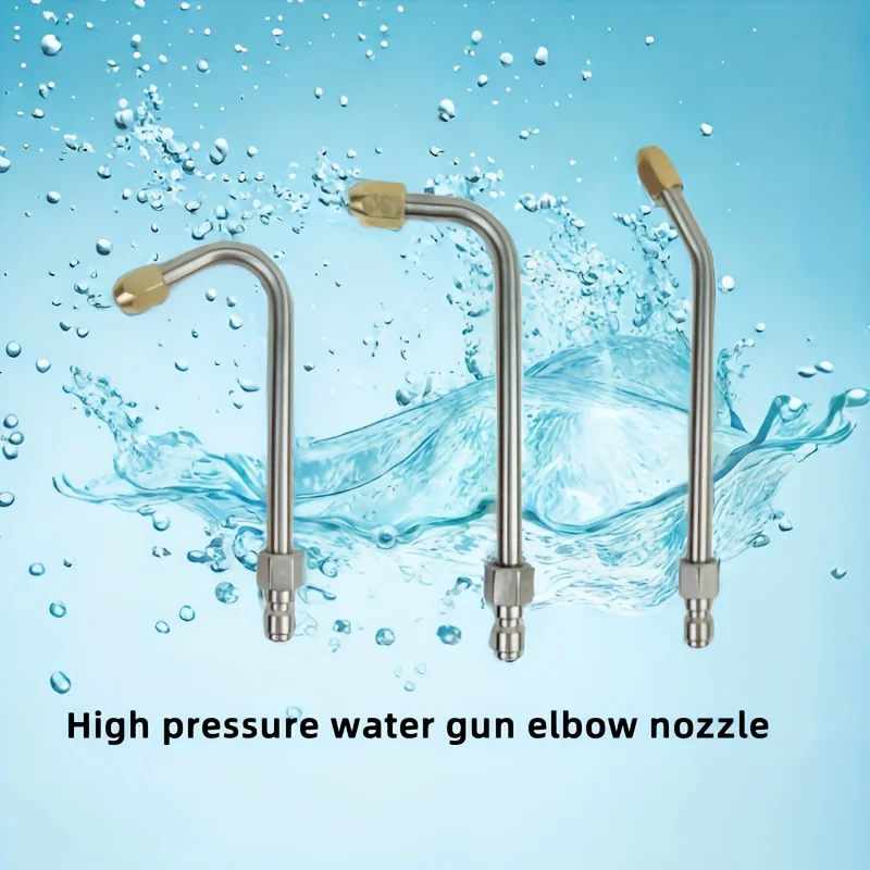 Baguette d'extension pour nettoyeur haute pression à connexion rapide 1/4" - Métal robuste 90 ° 25 °   Coude réglable pour laveuse électrique