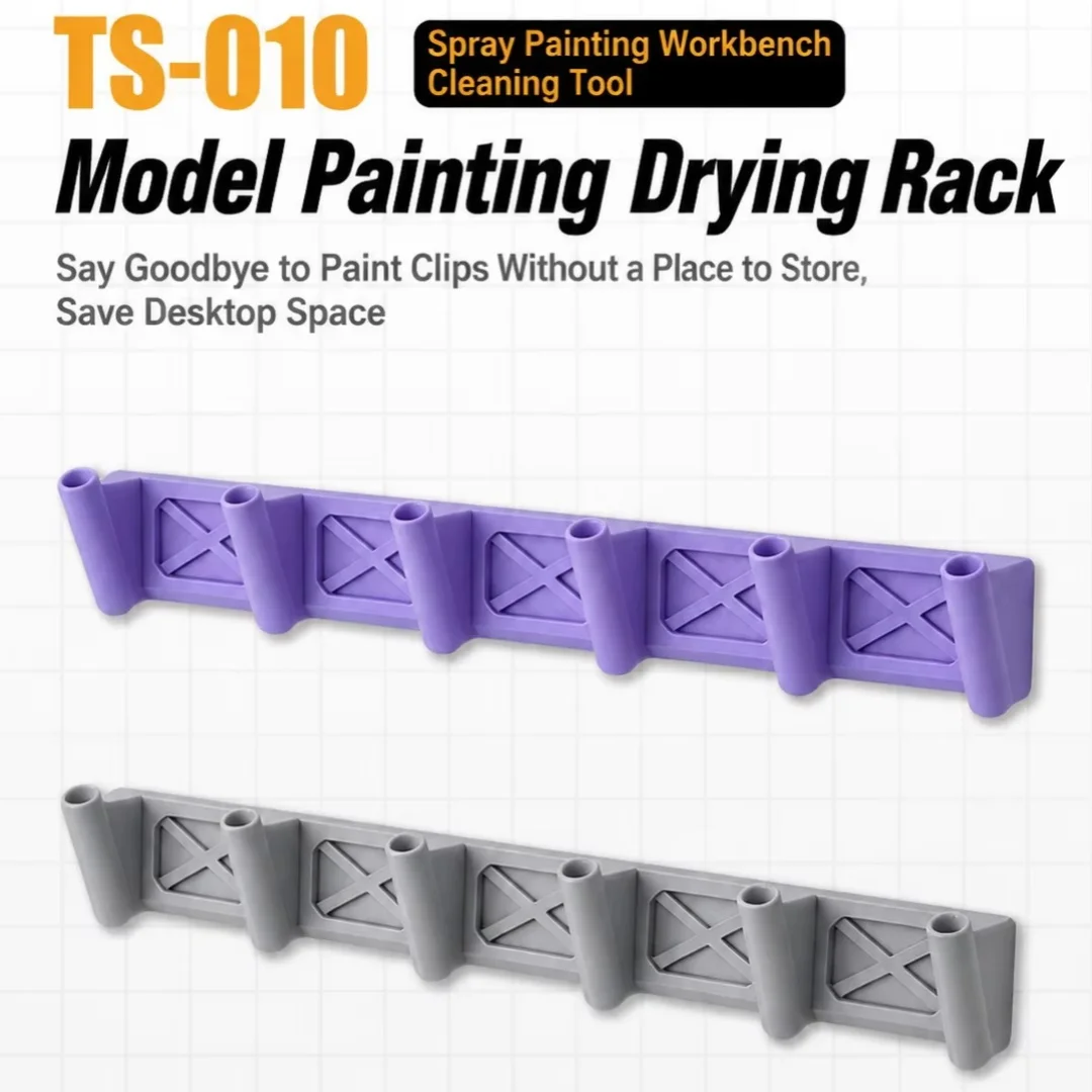 6 Holes MSWZ TS010 Wall Mounted Model Paint Drying Bracket 3D Printing Shelf Durable Hobby Tool for Gundam Model Decoration