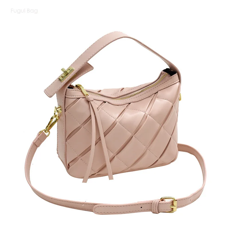 

Women's Handbag One Shoulder Diagonal Cross Bag New Popular High-quality Unique Diamond Grid Simple and Personalized