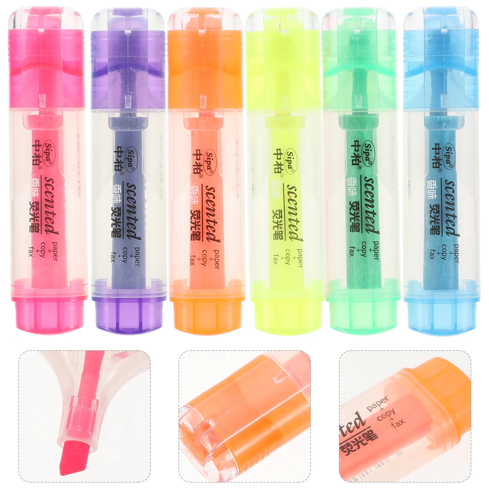 6pcs Highlighter Fluorescent Liquid Chalk Pen Light Color Maker Painting Drawing Pens for Whiteboard