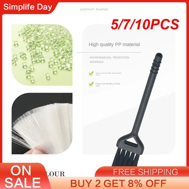 5/7/10PCS Anti Clogging Small Brush Durable Retro Fashion Pairing Razor Brush Ditch Dust Removal Brush Pore Cleaning Brush