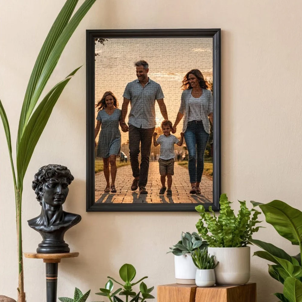 35/150/300/500/1000pcs nice family Custom Photo Personalised Decompression Puzzles Jigsaw puzzle Mosaic Birthday Gift