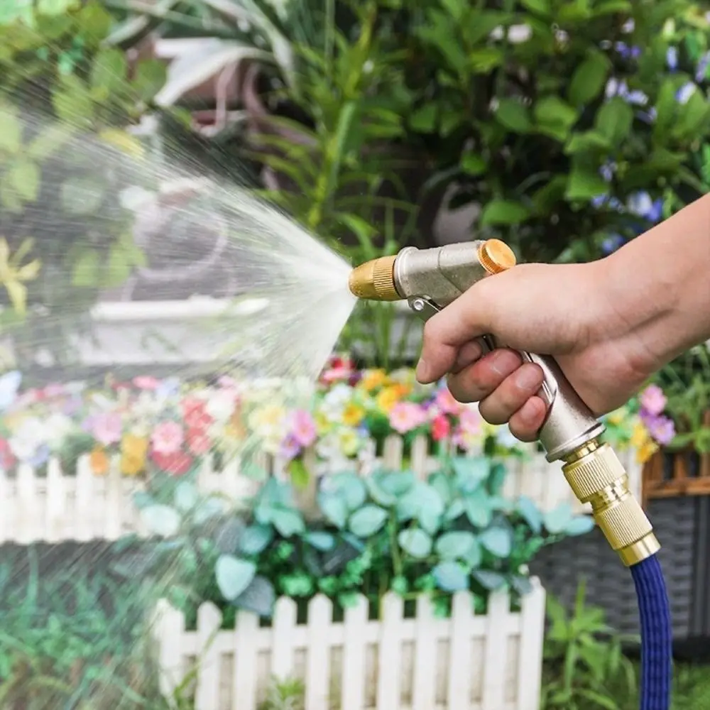 

High Pressure Garden Water Spray Adjustable Spray Modes Aluminum Alloy Water Hose Jet Efficient Powerful Cleaning