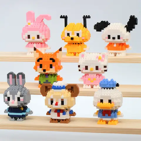 Disney Anime Prinsessa Byggklossar Stitch Musse Pigg Mini Actionleksak Figurer Block Leksaker Klossar Montera Leksaker Barnpresenter 10 best sales Lego Stitch - №9