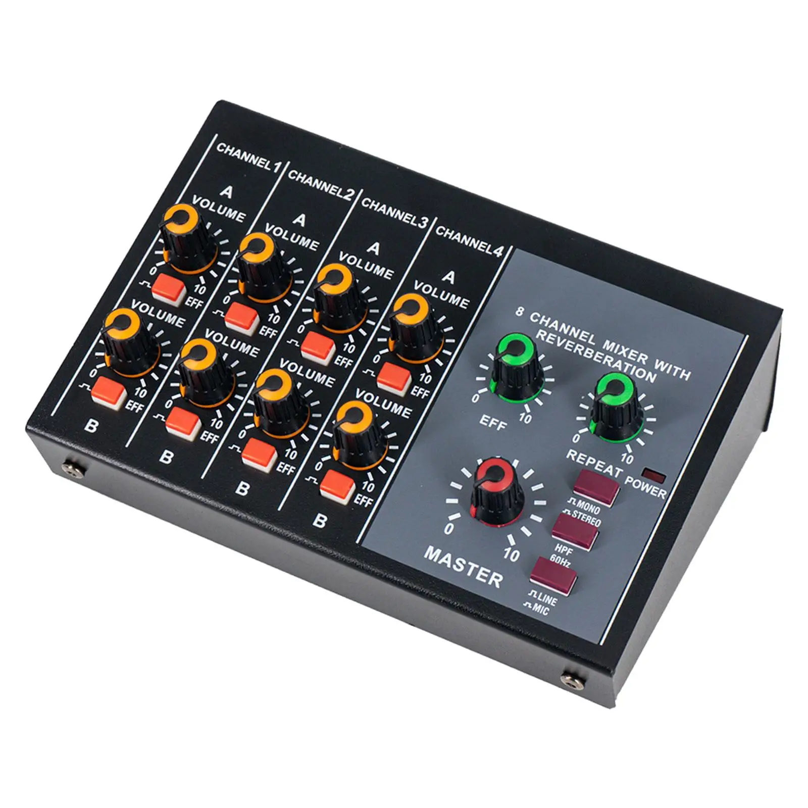 Mixer a 8 canali Mixer audio professionale per la registrazione di connessione di strumenti musicali