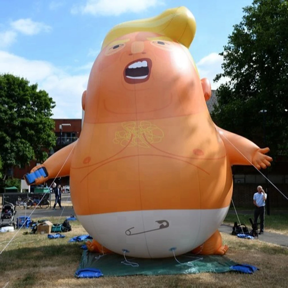 

wholesale Customized outdoor giant standing cartoon inflatable trump baby advertising character for event decoration