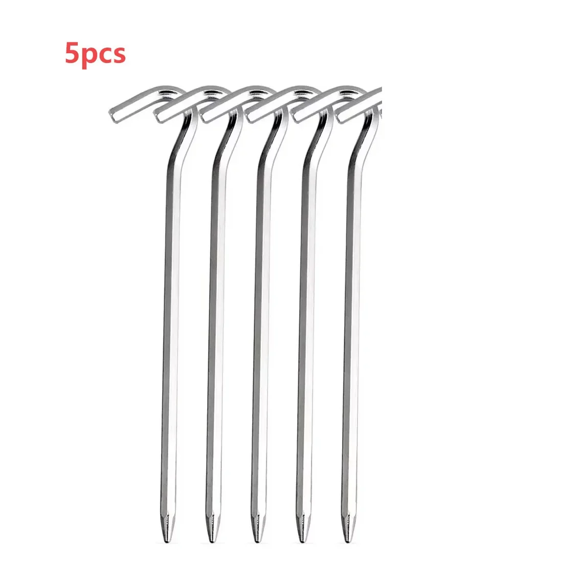 Lightweight Tent Pegs Campsite Ground Nails, 5pc/10pc 18cm Aluminum Alloy Shelter Tent Stakes, Camping Tent Accessories gallery 1