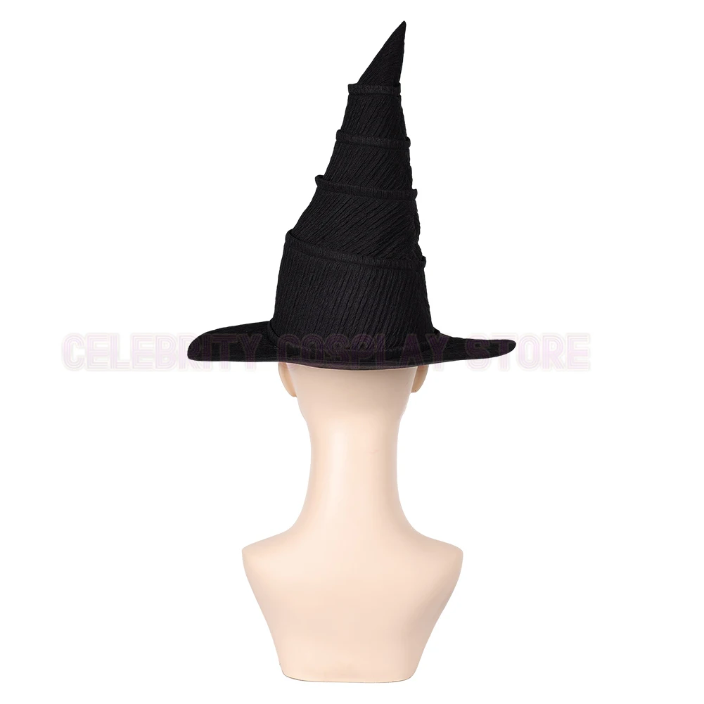 Elphaba Cosplay Hat Eyeglasses Wicked Fantasy Adult Women Magic Witch Cap Headwear Halloween Carnival Costume Accessories Prop