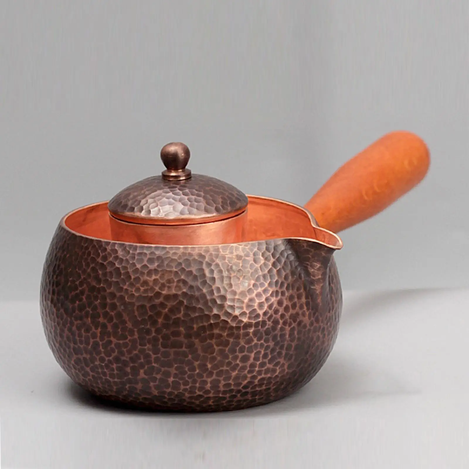 

Copper Tea Kettle Kung Fu Teapot Portable 450ml Thick Tea Set Accessory with