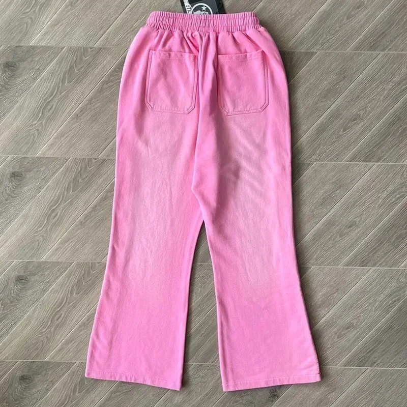 Rosa lavado Y2K calças para homens e mulheres, 1:1, melhor qualidade, calças jogger drawstring, moletom de grandes dimensões, roupas, 24ss