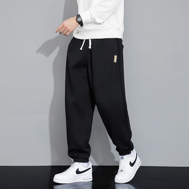 メンズバギースウェットパンツ,伸縮性のあるウエストバンド,ドローストリング,ソフト,ストレート,カジュアル,ファッショナブル,グレー,ブラック,グリーン,秋