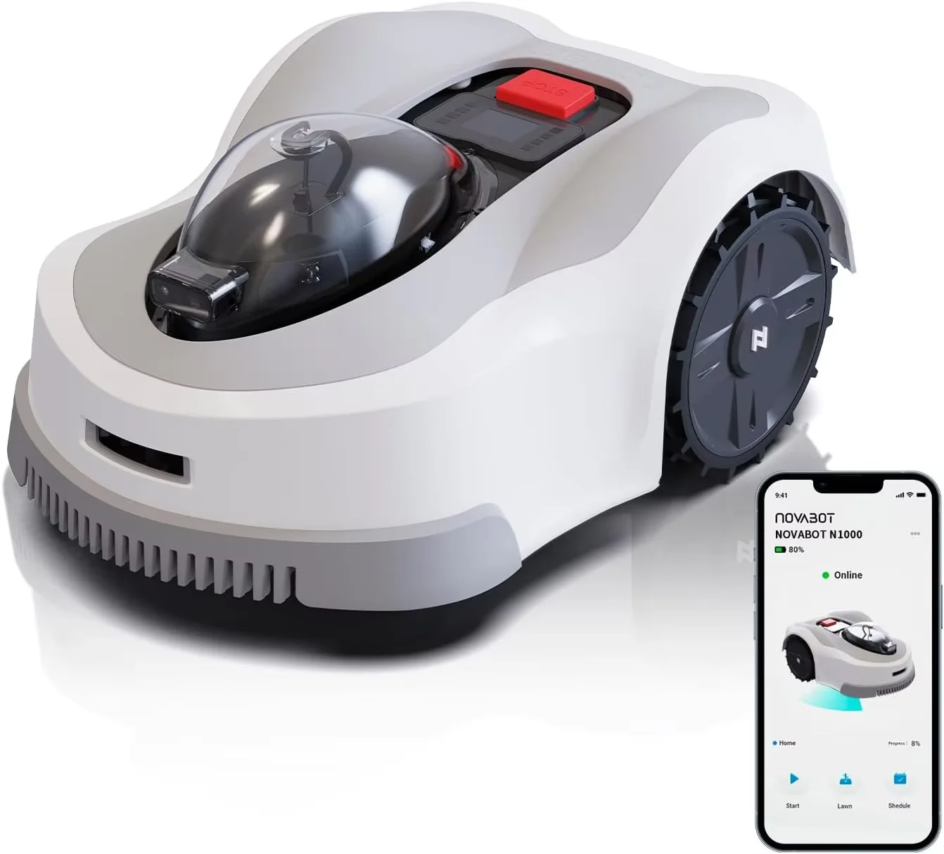 No Line No Boundary Line N2000 DIY Adjustable APP Battery-Powered Robot Lawn Mower RTK+TOF+Vision Technology 300/h Working