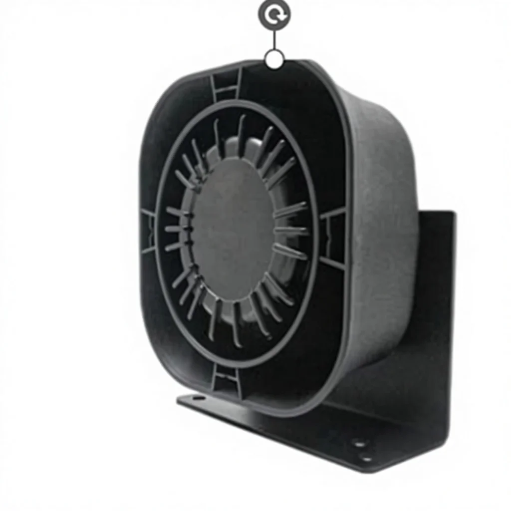 100W Black Body Siren 12V Electrical Car Component Iron Other Black Body Speaker in stock view 4