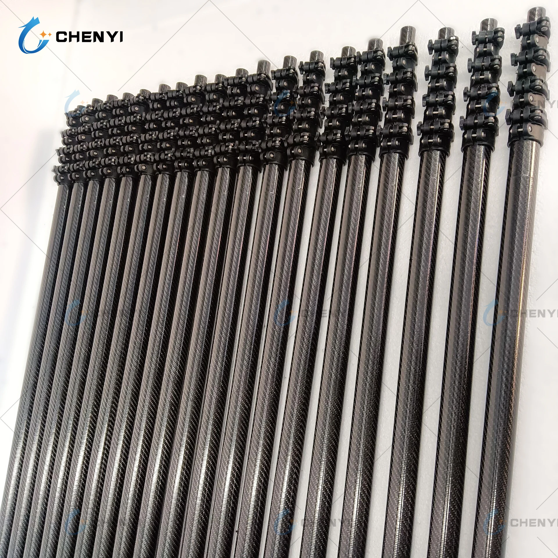 15 Meter 50ft Carbon Fiber Telescopic Pole Water Fed Pole for Cleaning Tools 100% Carbon Fiber