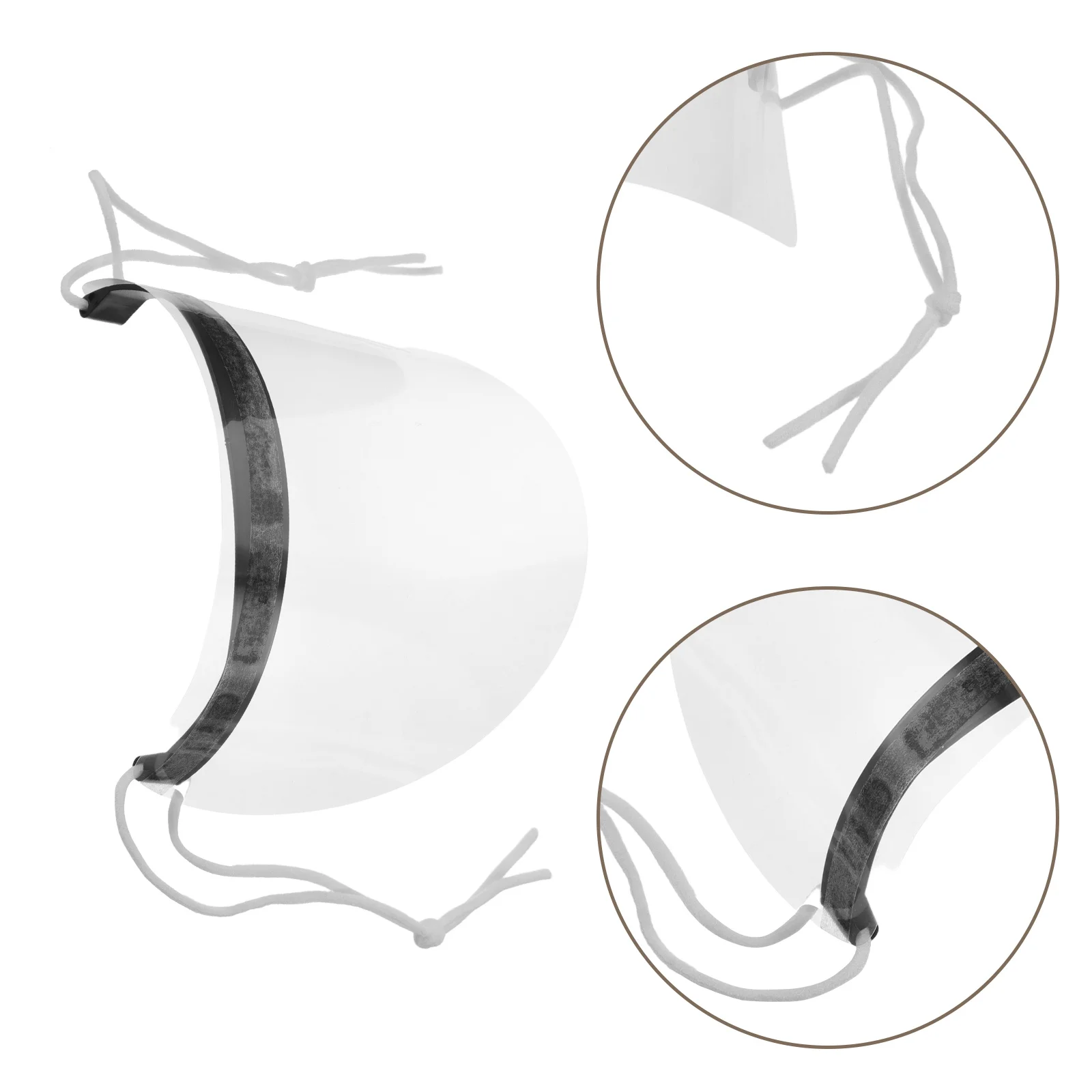 50 Uds. Escudo de peluquería visera protectora transparente barbería laca impermeable Protector Facial corte de pelo cubierta de ojos
