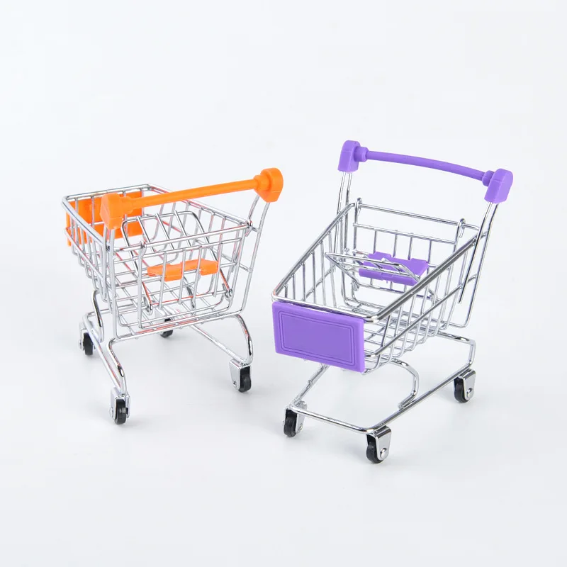 1 Pcs Sturdy and Durable Parrot Training Trolley Puzzle Bird Toy Mini Metal Parrot Shopping Cart