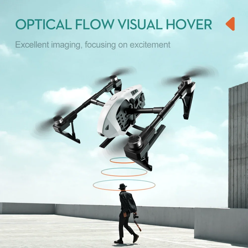Dron de disparo de doble lente de alta definición 4K/8K LSRC KS66 flujo óptico sin escobillas 2,4 GHz cámara aérea profesional WiFi de seis ejes