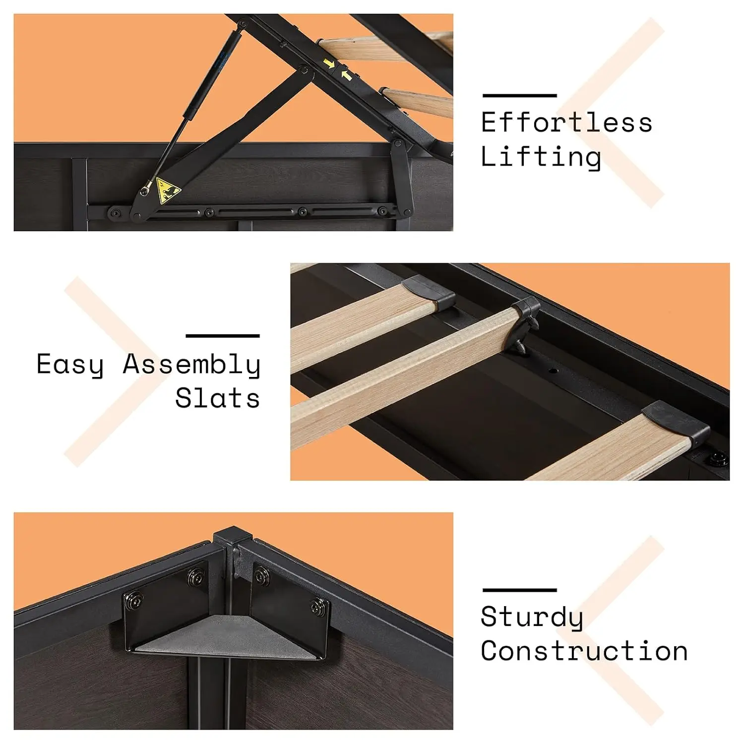 Queen Lift Up Storage Bed Frame,Custom image 4