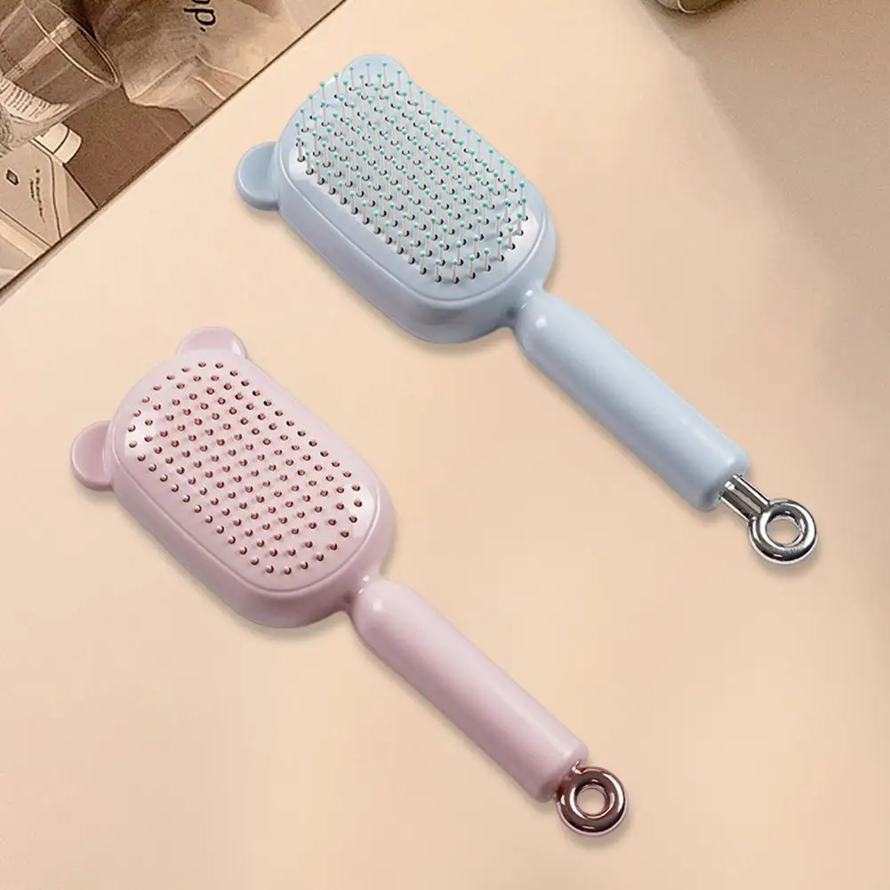 

Выдвижная самоочищающаяся расческа для массажа кожи головы, антистатическая, портативная, для путешествий, для мужчин и женщин, для распутывания и укладки волос