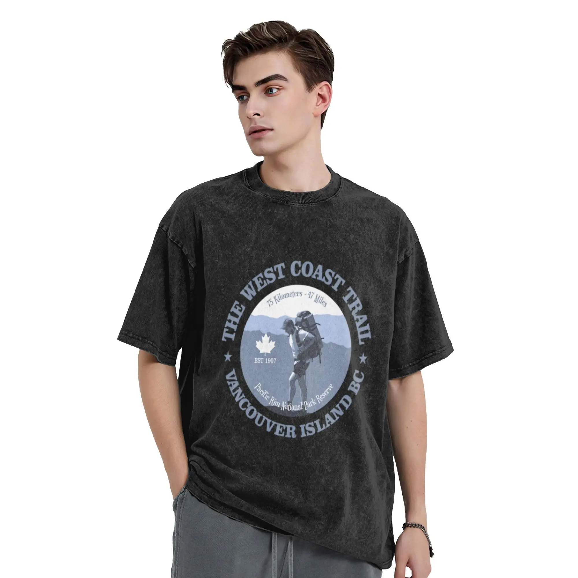 West Coast Trail (BG)  Classic Stylish A Vintage Oversized Cotton Unisex T-Shirts