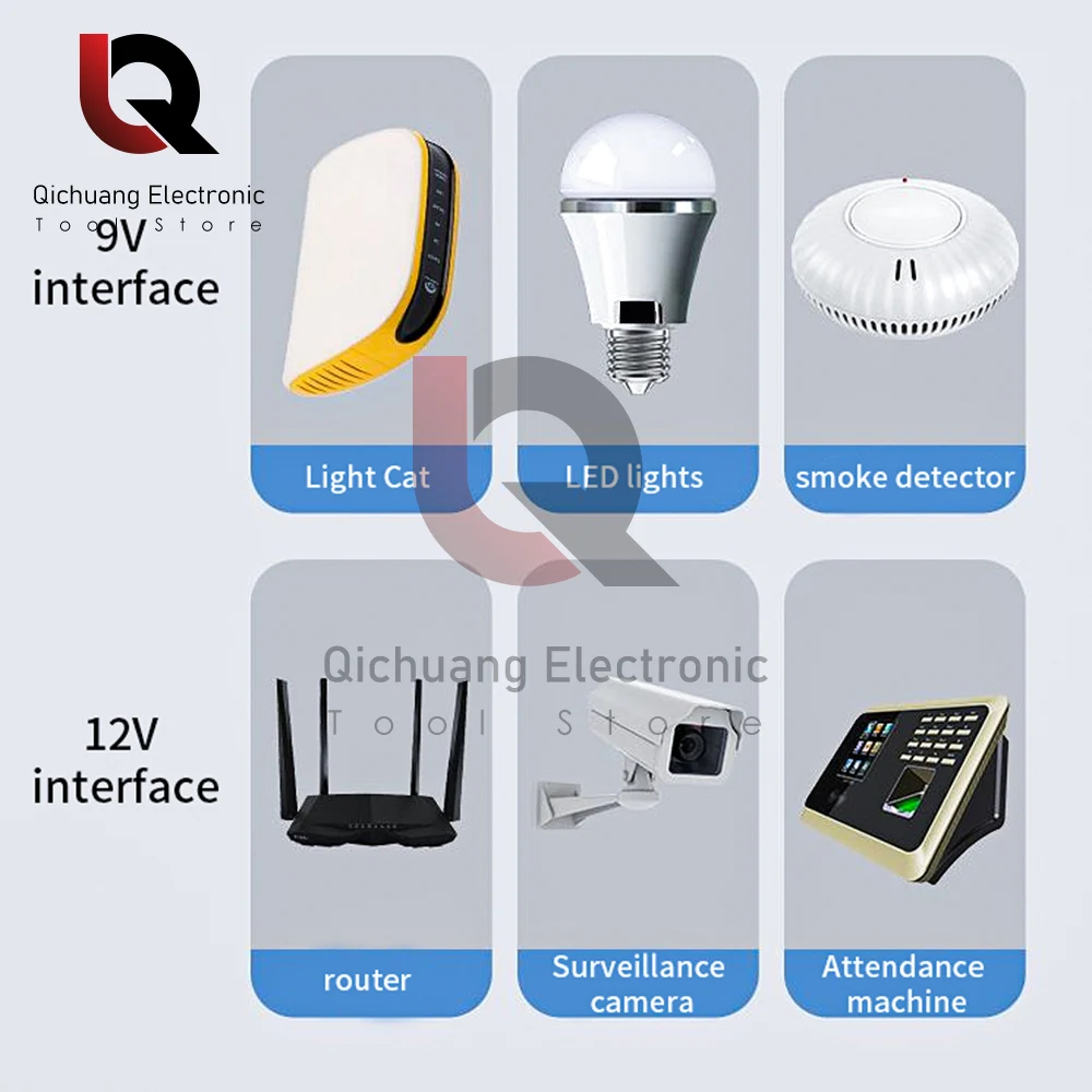 Mini UPS portátil de gran capacidad para enrutador WiFi, adaptadores de corriente de respaldo, 5V, 9V, 12V, DC1018P, 10400mAh, 18W, 1 piezas