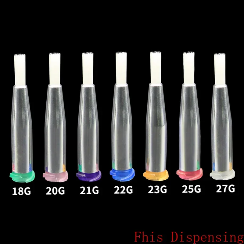 Soft Brush 18G-27G Dispensing Brush Needle 3mm Round Mouth Brush Needle Diamete for Dispensing Glue