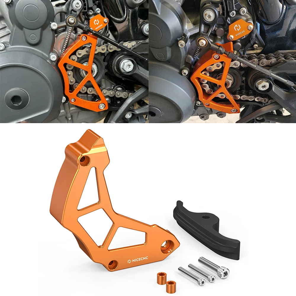 

NICECNC For KTM 790 890 Duke Adventure /S/R 2018-2023 Sprocket Chain Guard Cover Sensor Cover For Husqvarna NORDEN 901 2022-2023