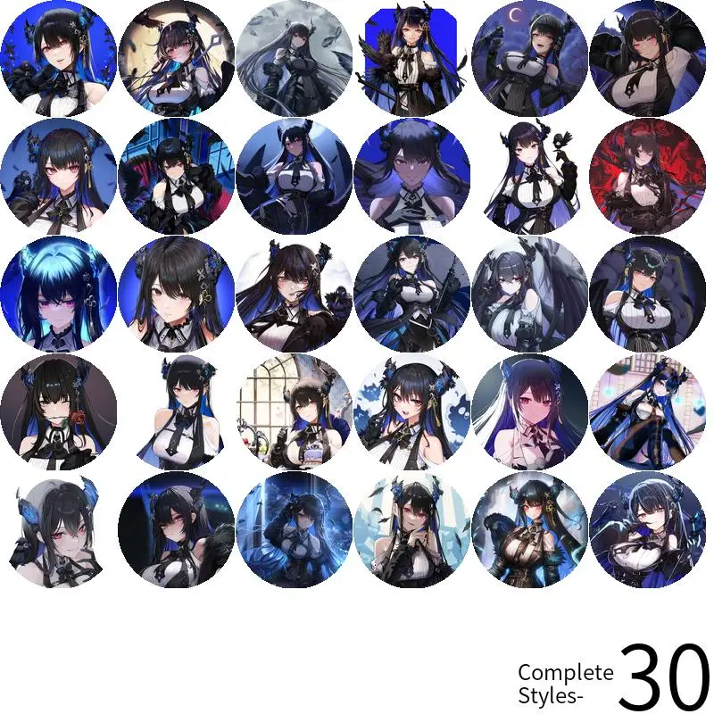 Nerissa ravenft Ch VTuber بروش شارة أنيمي ، دبوس مرساة الطرفية ، حلية هدية تذكارية لصديق ، 75