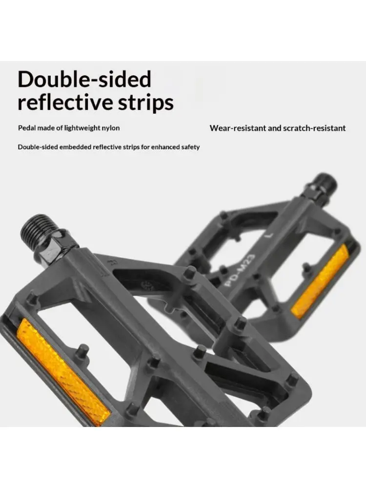 

R6FE Высокопроизводительные велосипедные педали с двойным подшипником, нейлоновая конструкция и светоотражающие свойства