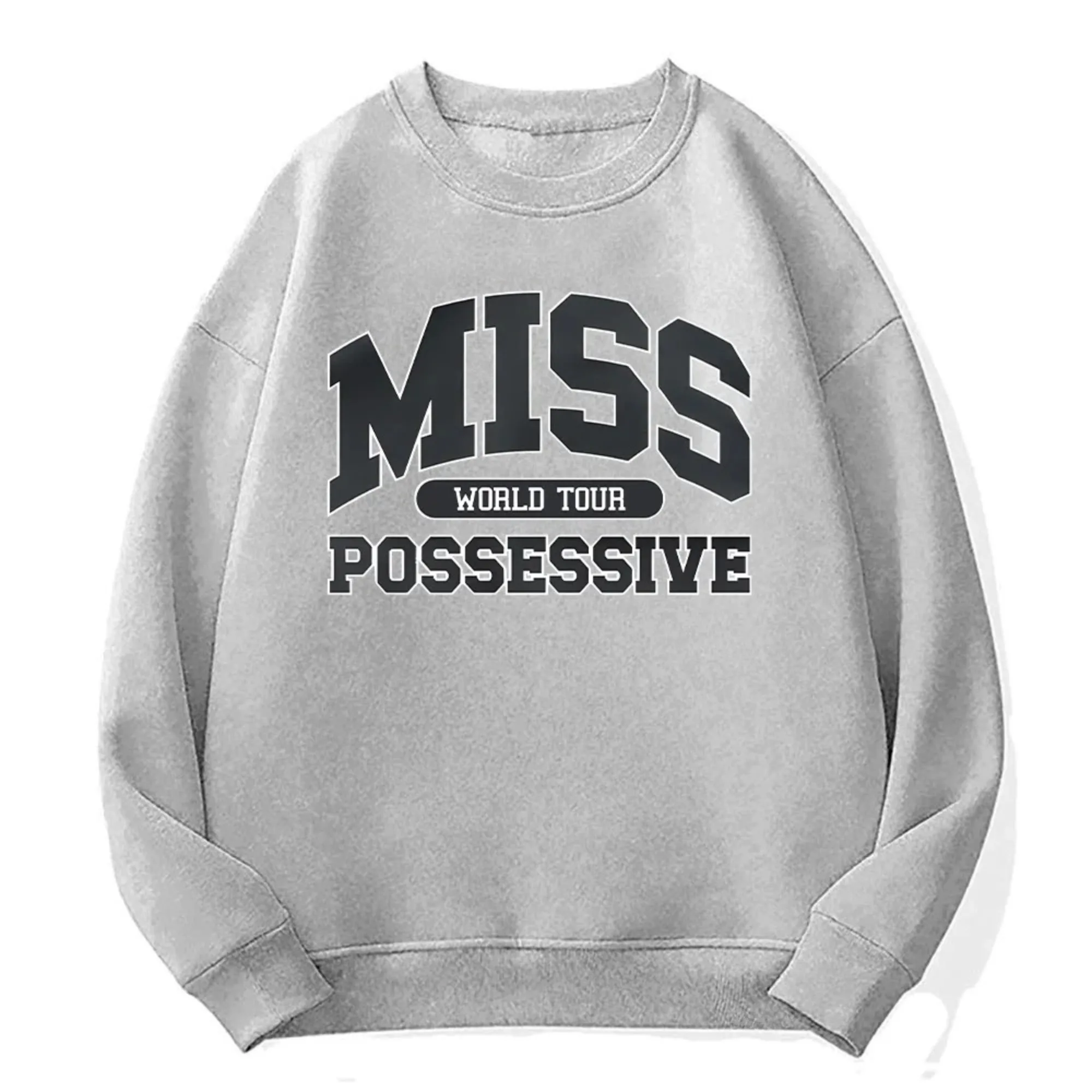 Miss possessif col rond sweat Tate McRae vêtements de sport amples unisexe polaire à manches longues vêtements hommes femmes mode Streetwear