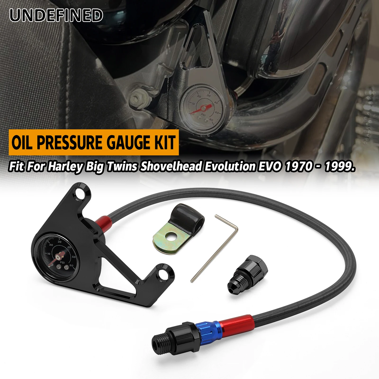 0-60PSI Oil Pressure Gauge & F - Gasket Mount Kit 评论和价格