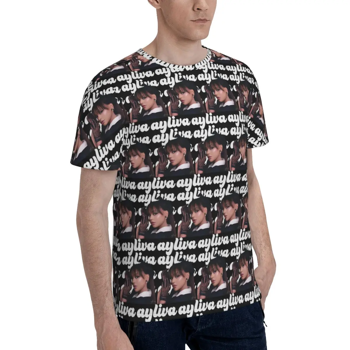 Pop Art Ayliva In Liebe T-Shirt for Men Cotton T Shirts Men's Tees Short Round Neck Summer Clothes Tops